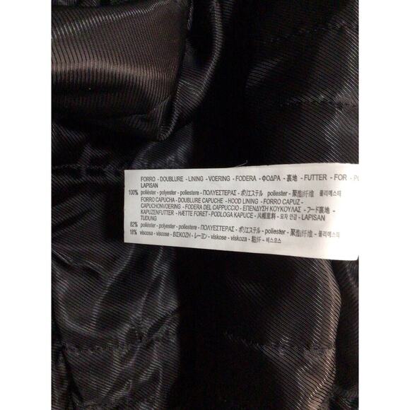 ZARA MAN MEN’S REMOVABLE HOODED BLACK COAT JACKET XL - Picture 10 of 13